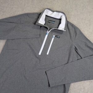 Gary Yamamoto 1/2‎ Zip Windbreaker Jacket Mens Medium Lightweight Fishing Gray